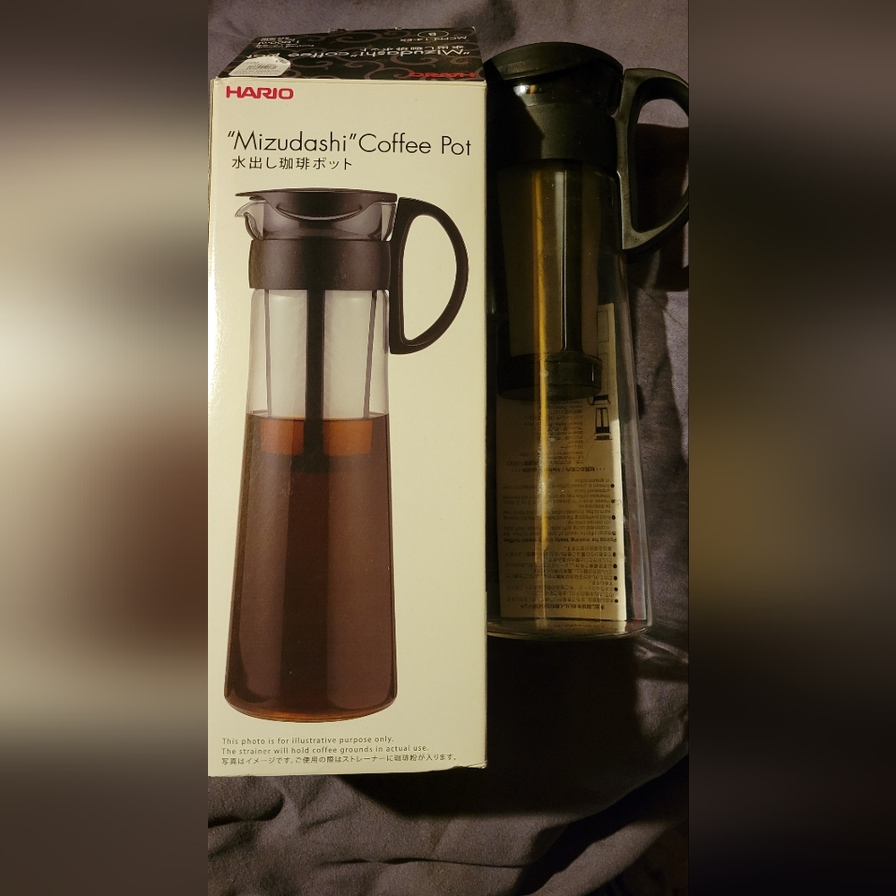 Hario Mizudashi Cold Brew Coffee Pot, 1000 ml, Black, NEW